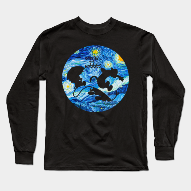 Calvin And Hobbes The Starry Night - Calvin And Hobbes - Long Sleeve T-Shirt | TeePublic